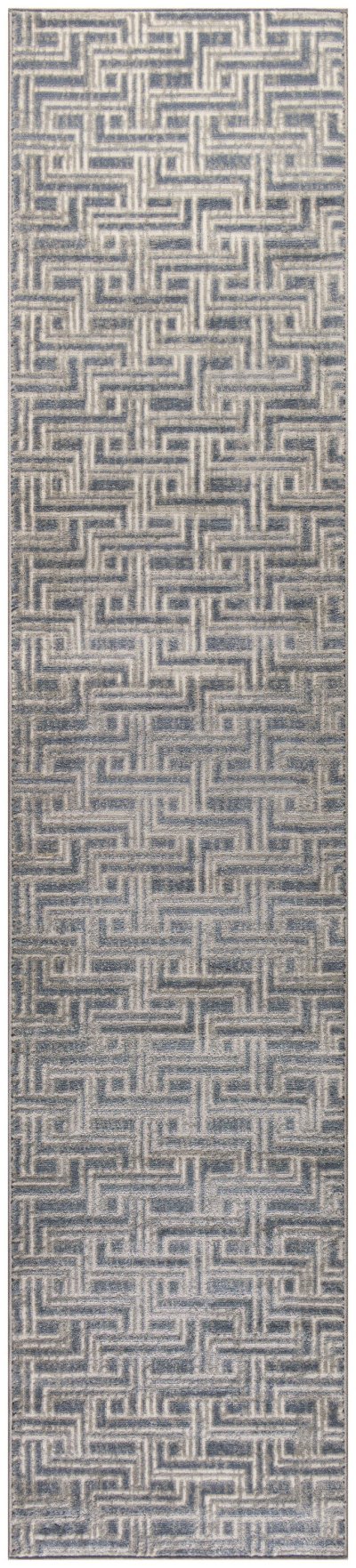 Nourison Home Nourison Serenity Home SRH04 3'11" x 5'11" Blue Ivory Modern Indoor Rug - 2'2" x 7'6"