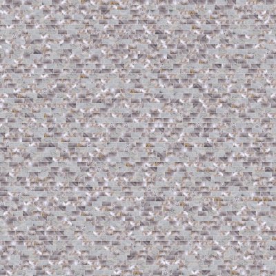 Qualis Ceramica Riviera Tileworks Chelsea Mother Of Pearl Glass Marble Taupe Grey Mix Brick Mosaic - 11.4"x 12"