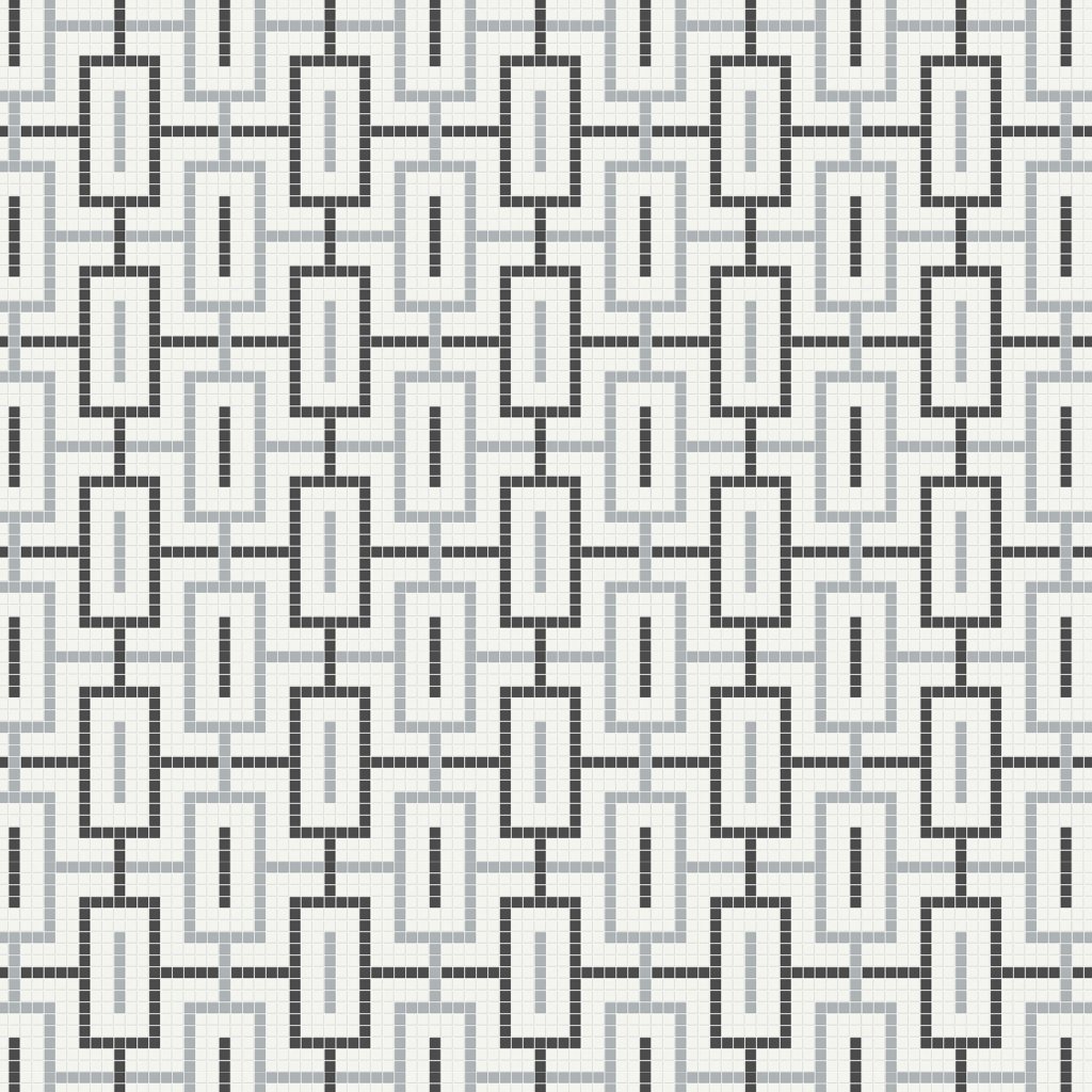 Qualis Ceramica Traditions Dawn Blend Chain Matt Mosaic - Black