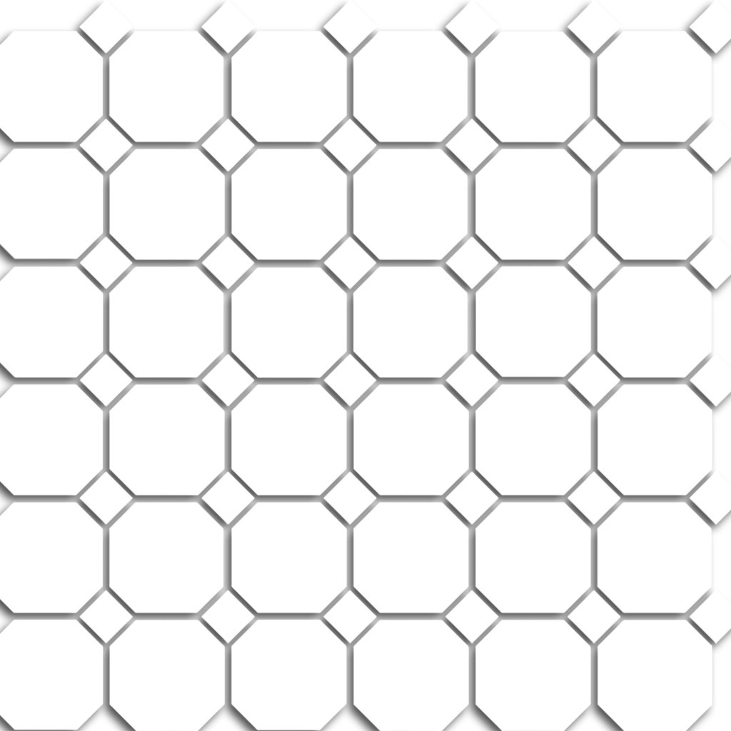 Qualis Ceramica Treasure Octagon/Dot Ultimate Dolomite Polished Mosaic - Cream