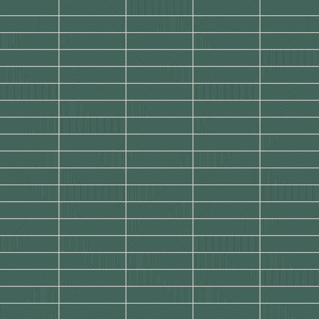 Qualis Ceramica Geometra 3x12 Emerald Maze