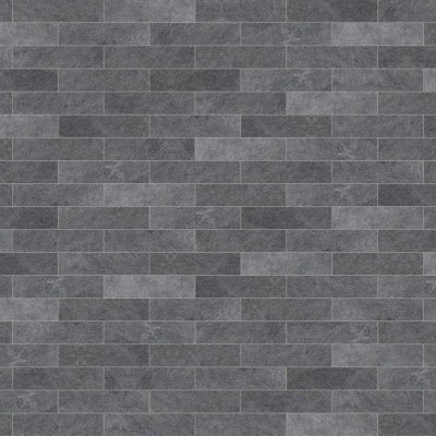 Gray Flow Matte 2 3/4x11 1/2 Brick Mesh Mount Stone Look Porcelain Mosaic 12x24 - Gray Flow - 12" x 24" x 3/8"