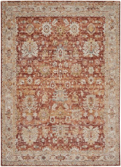 Nourison Home Nourison Petra PTR02 5'3" x 7'8" Rust Persian Indoor Rug - 9'3" x 12'7"