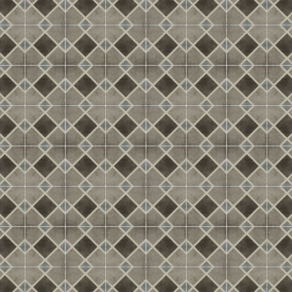 Daltile Quartetto Cool Rombo, Rombo, 8X8, Matte - Cool Rombo