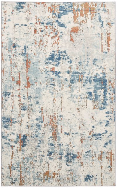 Nourison Home Nourison Concerto CNC01 7'10" x 9'10" Beige Blue Rust Modern Indoor Rug - 3'9" x 5'9"