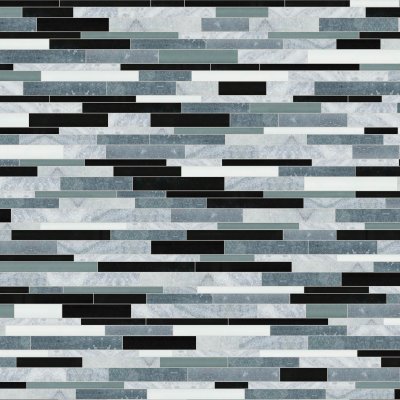 Qualis Ceramica Linear Midnight Mosaic - 11,57" x 14,02"