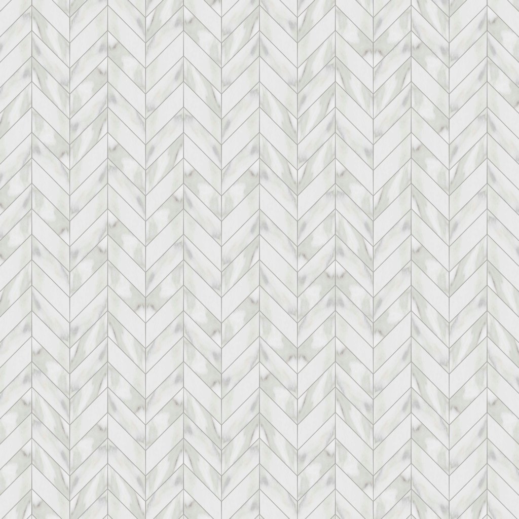 Marble Systems Calacatta Gold Honed Chevron Waterjet Marble Mosaic 13x10 - Calacatta Gold