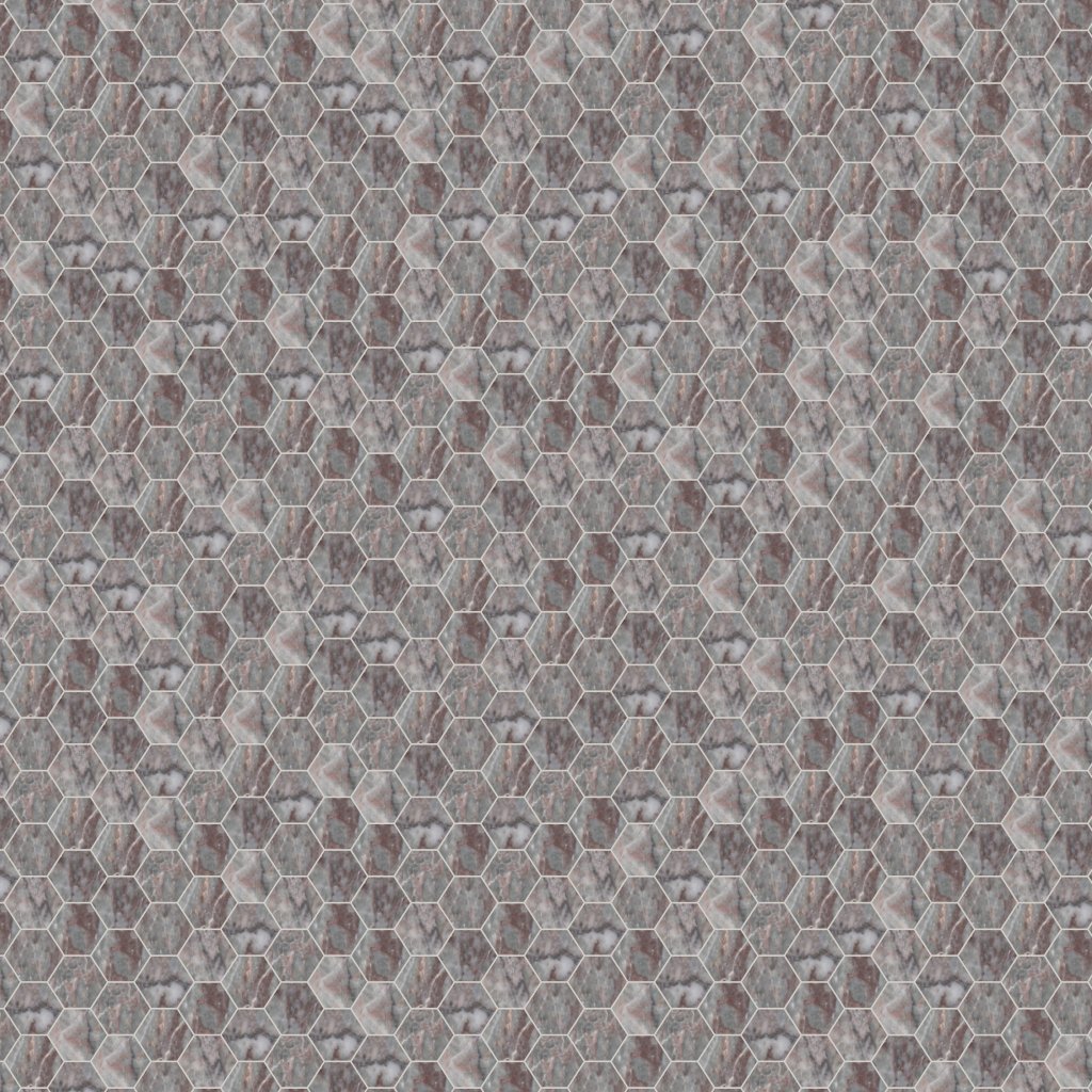 Qualis Ceramica Sereno Burgundy 2 Hexagon Mosaic
