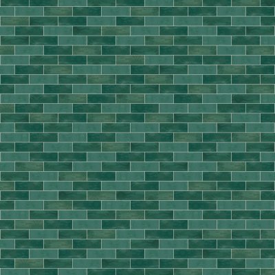 Qualis Ceramica Barcelona 2X6 Green - Alternating 1/2