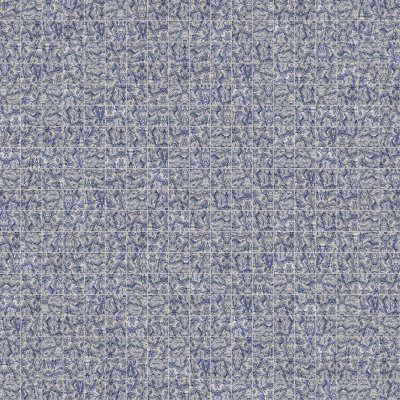 Qualis Ceramica Riviera Tileworks Chelsea PalmTree Glazed Ceramic 3"x3" Cobalt Blue & White Mosaic - 11.8" x 11.8"