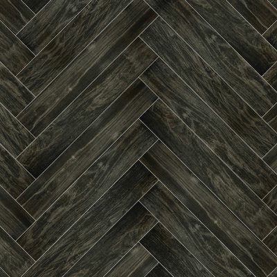 Qualis Ceramica Lustre Deep Black 6X36F - Herringbone
