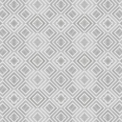 Marble Systems Haisa Light, Thassos White Multi Finish Yildiz Marble Mosaic 8 13/16x11 - Haisa Light, Thassos White - 8 13/16" x 11" x 3/8"