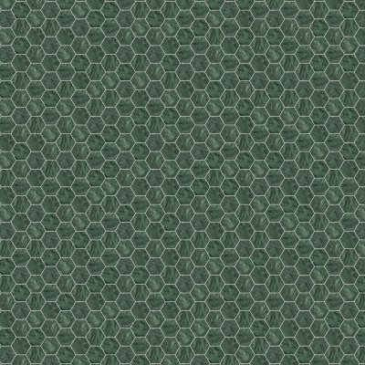 Qualis Ceramica Diosa Verde 2 Hexagon Mosaic - 12" x 12"