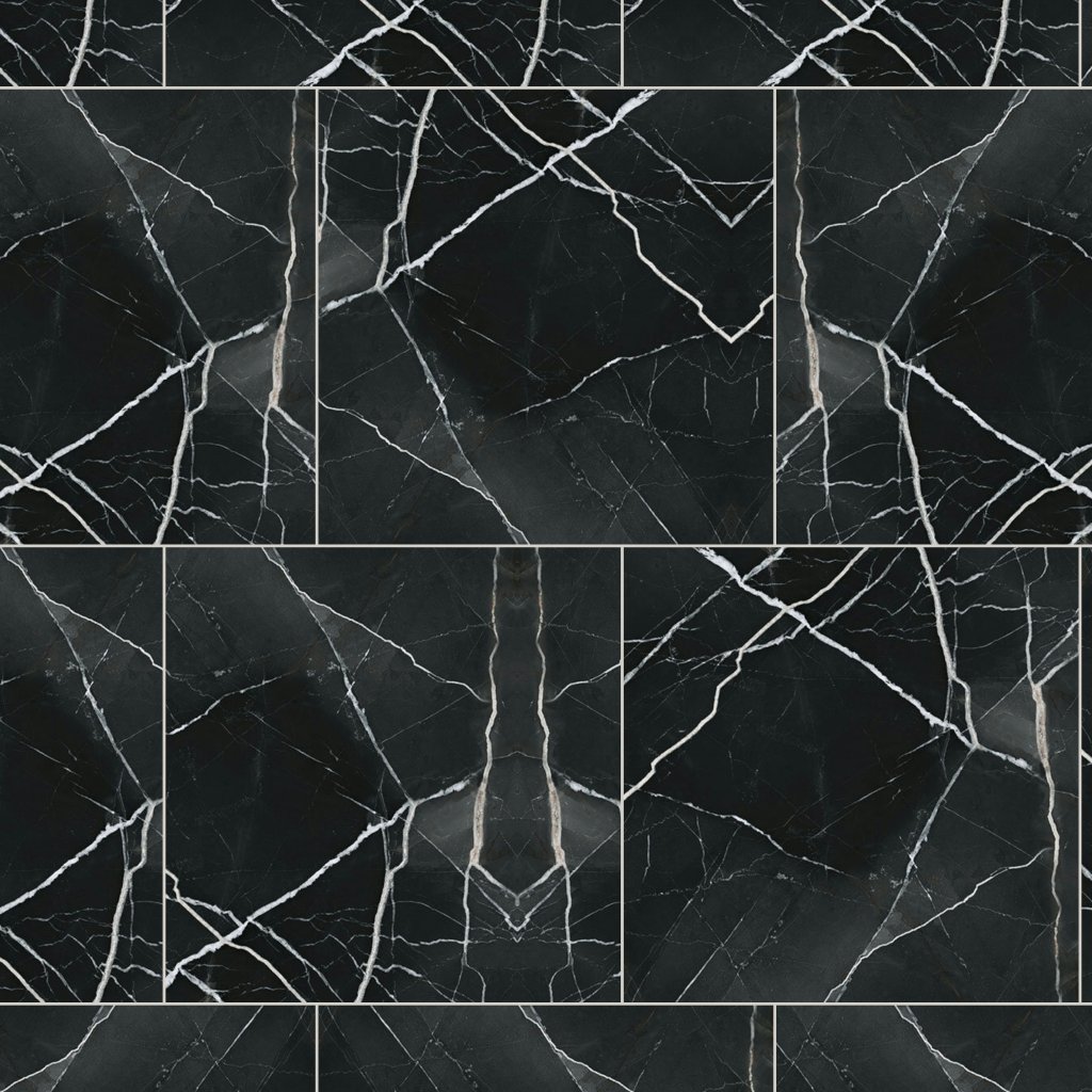 Qualis Ceramica Royal Stoneworks 24X24 Regal Black Vein Vintage