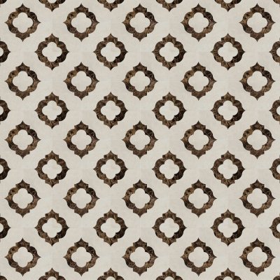 Marble Systems Crema Marfil, Emperador Dark Polished Irene Marble Mosaic 12x12 - Crema Marfil, Emperador Dark - 12" x 12" x 3/8"