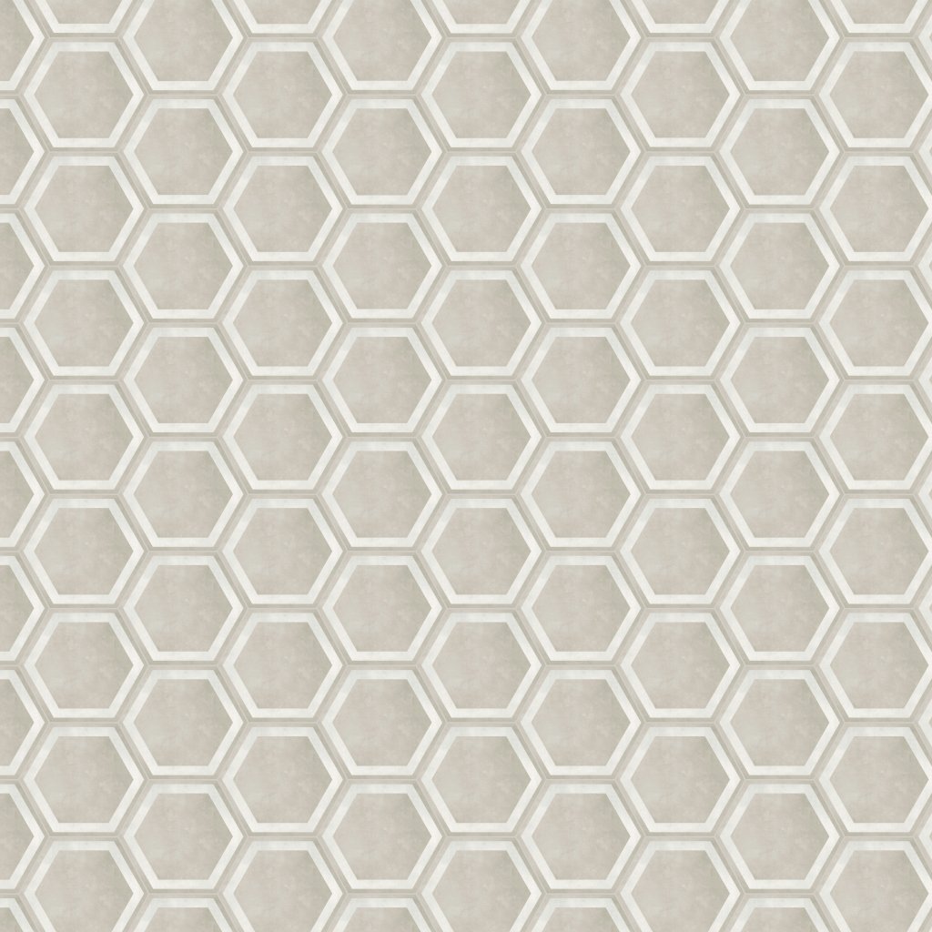 Qualis Ceramica Form 7" Hexagon Frame Sand
