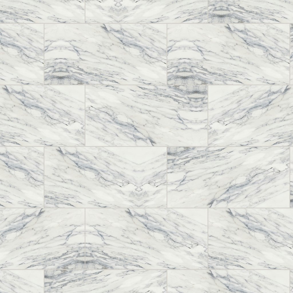 Qualis Ceramica Royal Stoneworks 12X24 Regal White Vein Polished