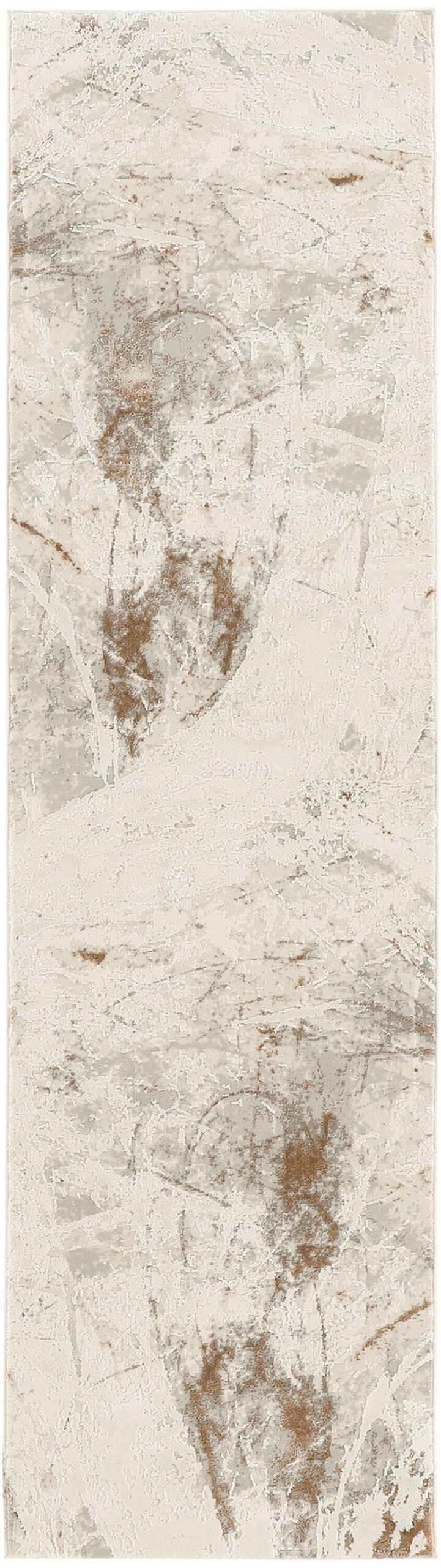 Nourison Home Nourison Desire DSR04 2'3" x 7'6" Cream Grey Modern Indoor Rug