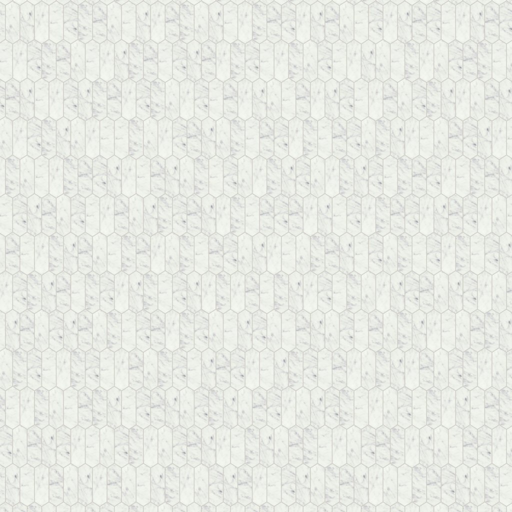 Qualis Ceramica Eterna Bianco 2x6 Polished Picket Mosaic