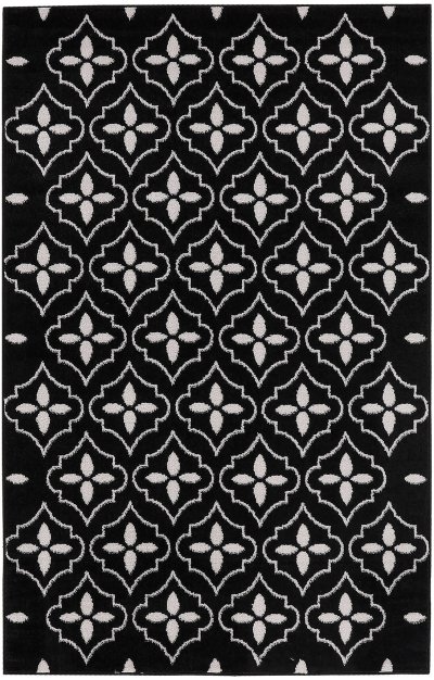 Nourison Home Nourison Sandy SDY04 8' x 10' Black Ivory Modern Rug - 4' x 6'