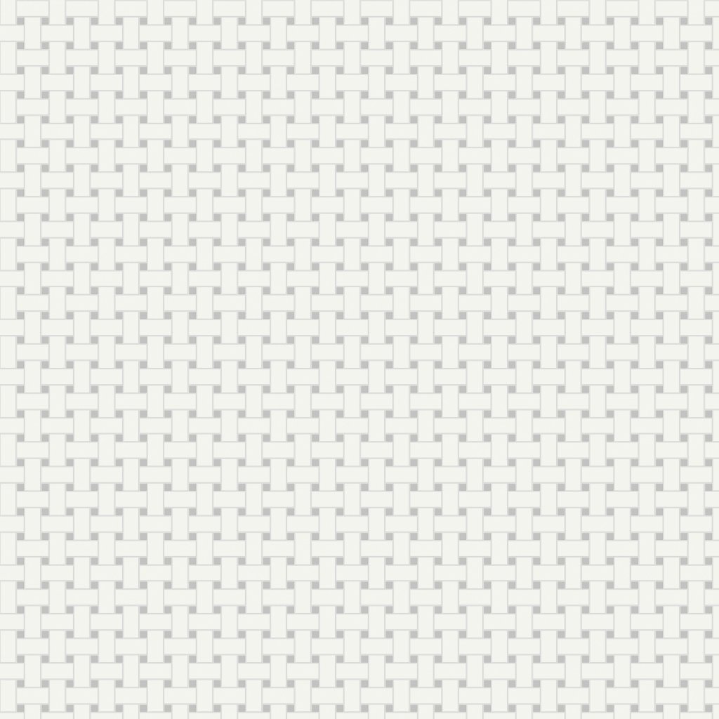 Qualis Ceramica Traditions White W/Loft Grey Basketweave Matt Mosaic
