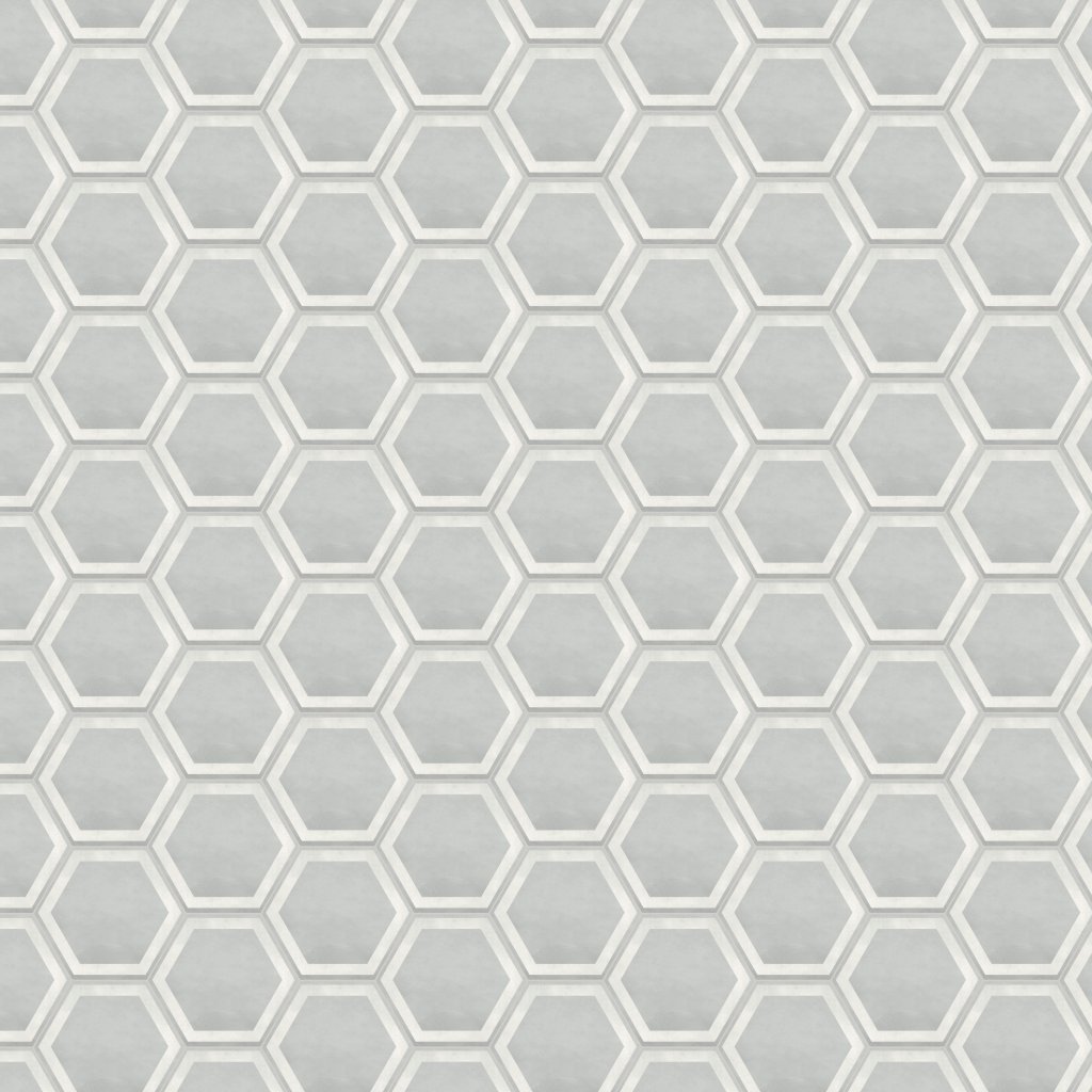Qualis Ceramica Form 7" Hexagon Frame Ice