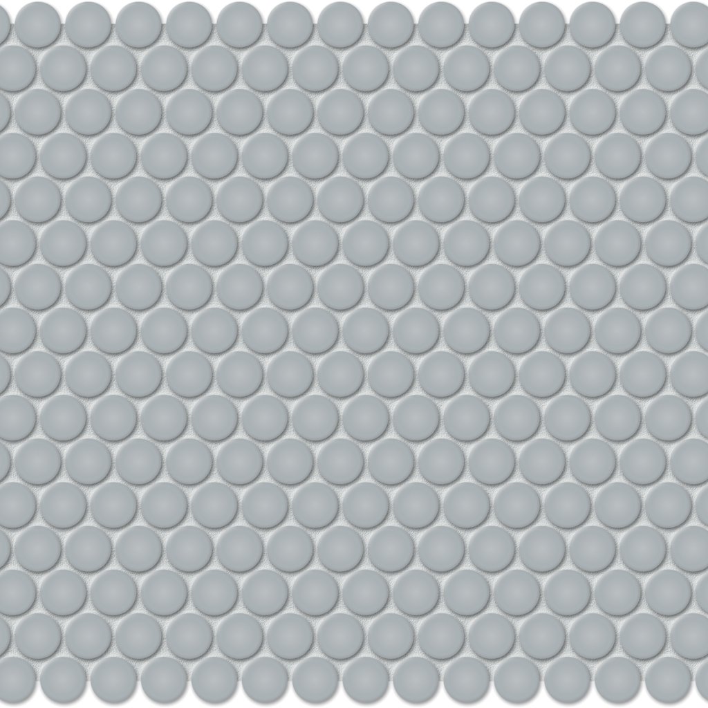 Qualis Ceramica Traditions Cloud Blue 3/4" Penny Matt - Blue