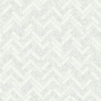 Qualis Ceramica Eterna Bianco 1.25x4 Honed Herringbone Mosaic - 11,25" x 11,37"