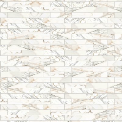 Qualis Ceramica Obsession 2.5x10 Calacatta - Alternating 1/3