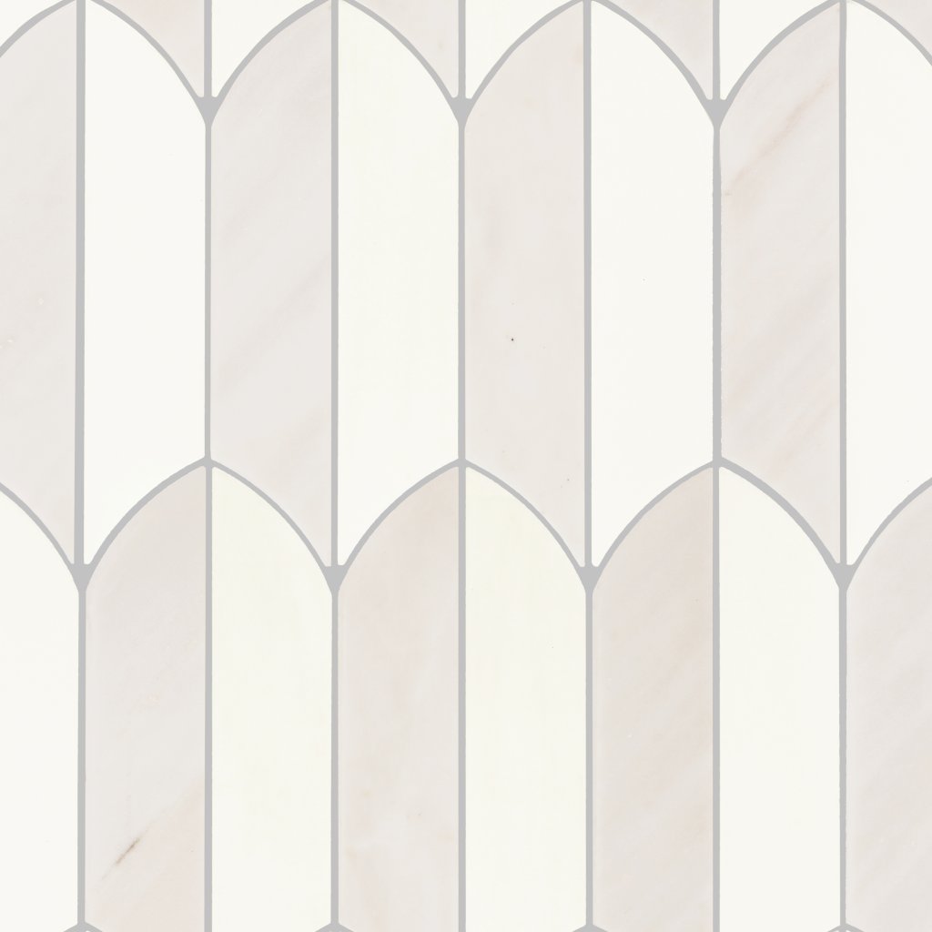 Daltile Eclessia Marble Pacifica Blend, Feather, Polished - Pacifica Blend