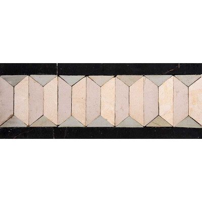Marble Systems Pompeii Honed Pleat Limestone Border Tiles 3x8 - Pompeii - 3" x 8" x 1/4"