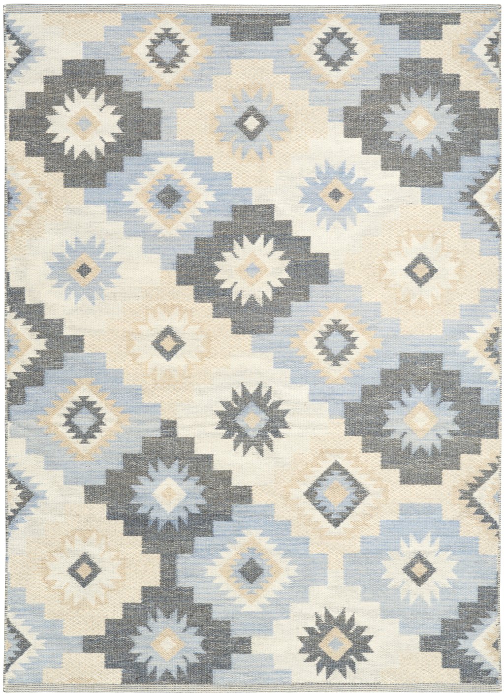 Nourison Home Nourison Copenhagen CPN01 5' x 7' Ivory Navy Modern Indoor Rug