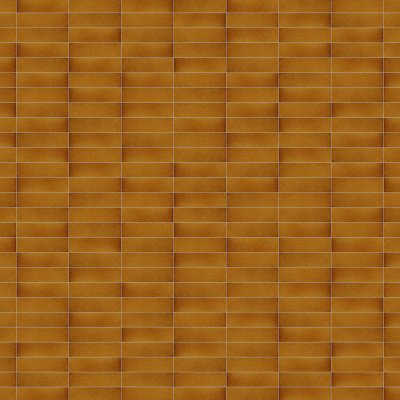 Marble Systems Pumpkin Field Glossy Thin Brick Tile 2 1/8x7 1/2 - Pumpkin Field - 2 1/8" x 7 1/2" x 1/2"