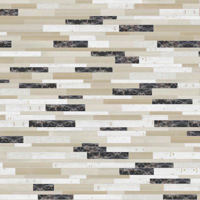 Qualis Ceramica Linear Cappuccino Mosaic - 11,57" x 14,02"