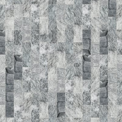 Qualis Ceramica Chelsea Collection Slate Stone Grey Glazed Ceramic 2"x6" Brick Mosaic - 12" x 12"