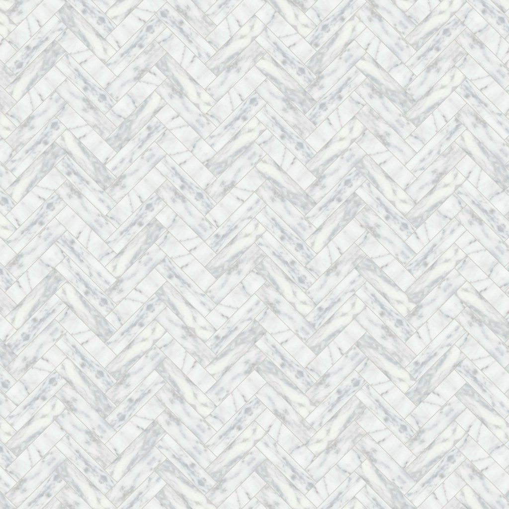 Qualis Ceramica Virtue Bianco 1.25x4 Herringbone Mosaic