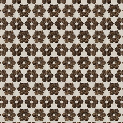 Marble Systems Crema Bella, Emperador Dark Polished Theodora Marble Mosaic 12 1/8x14 - Crema Bella, Emperador Dark - 12 1/8" x 14" x 3/8"
