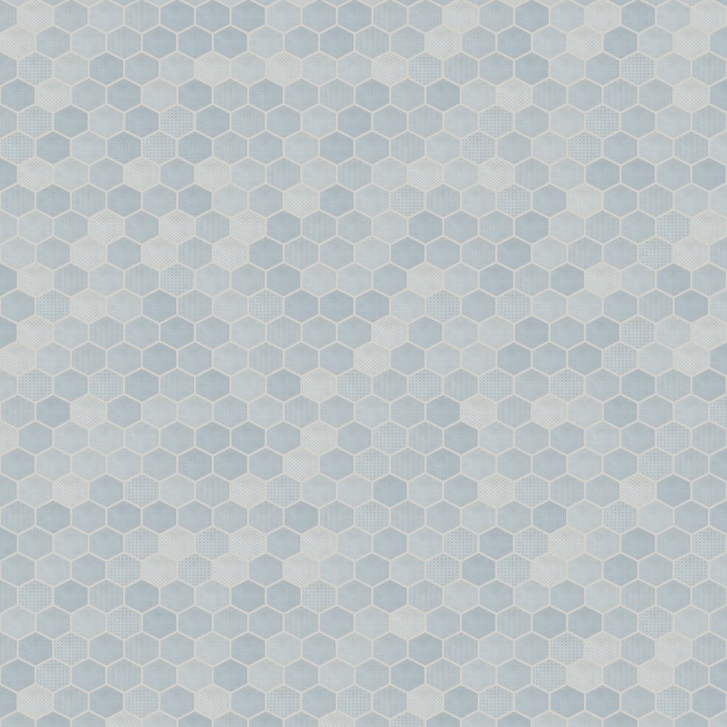 Qualis Ceramica Tapestri 8.5 Denim Blend Hexagon