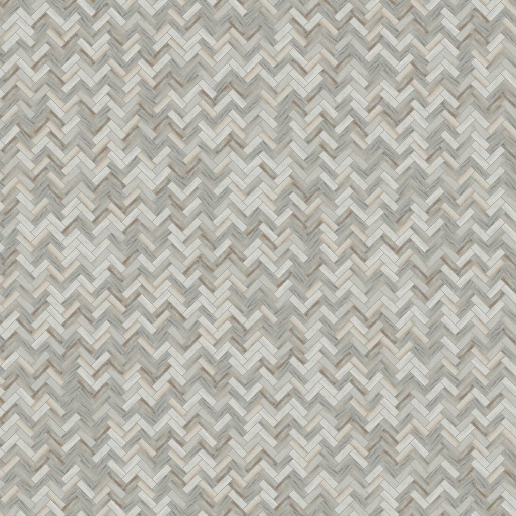 Marble Systems Skyline Honed Herringbone 5/8x2 Marble Mosaic 12 1/8x13 3/8 - Skyline