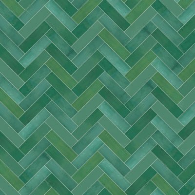 Qualis Ceramica Morocco 3x11 Green Gloss - Herringbone