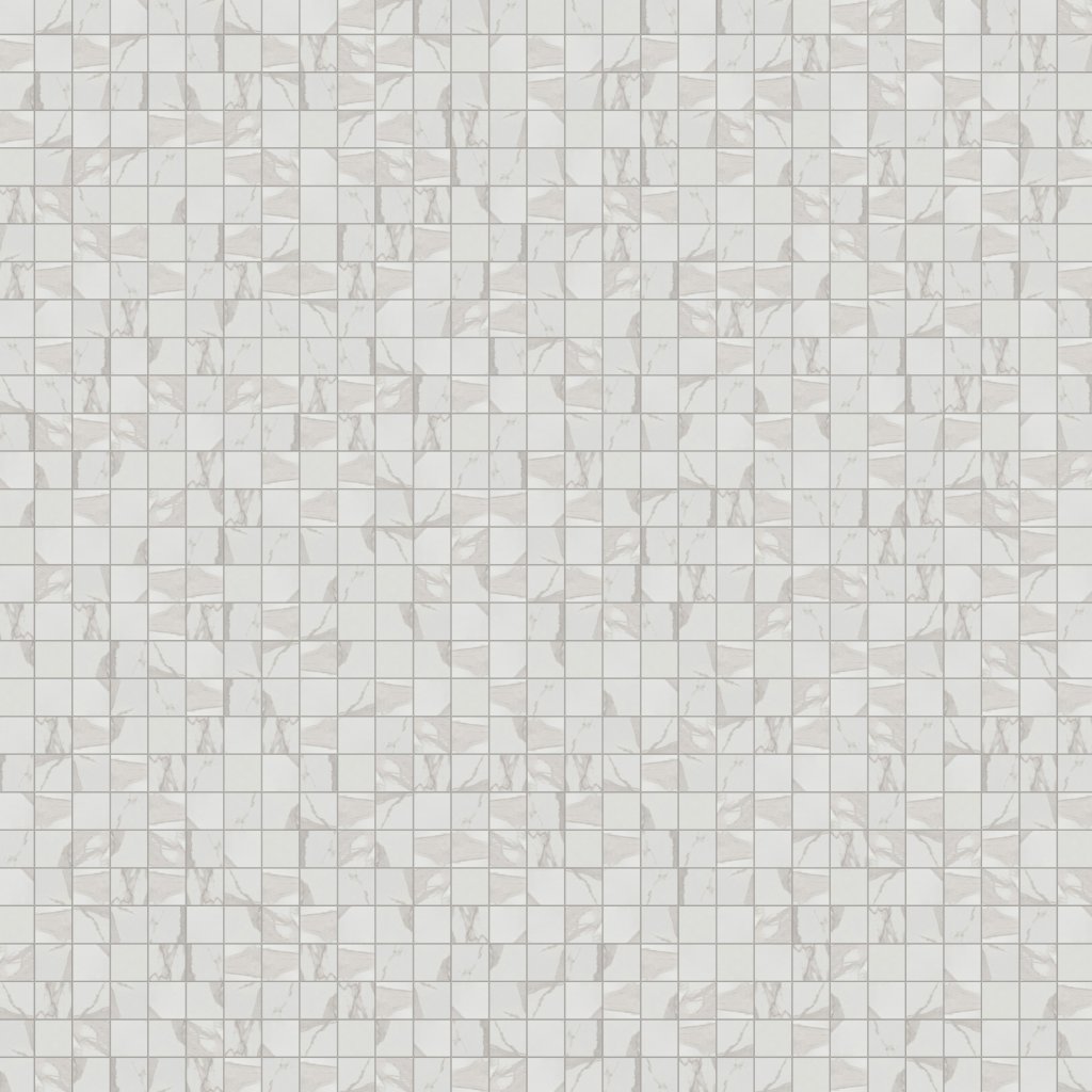 Marble Systems Statu Polished 2x2 Porcelain Mosaic 12x12 - Statu