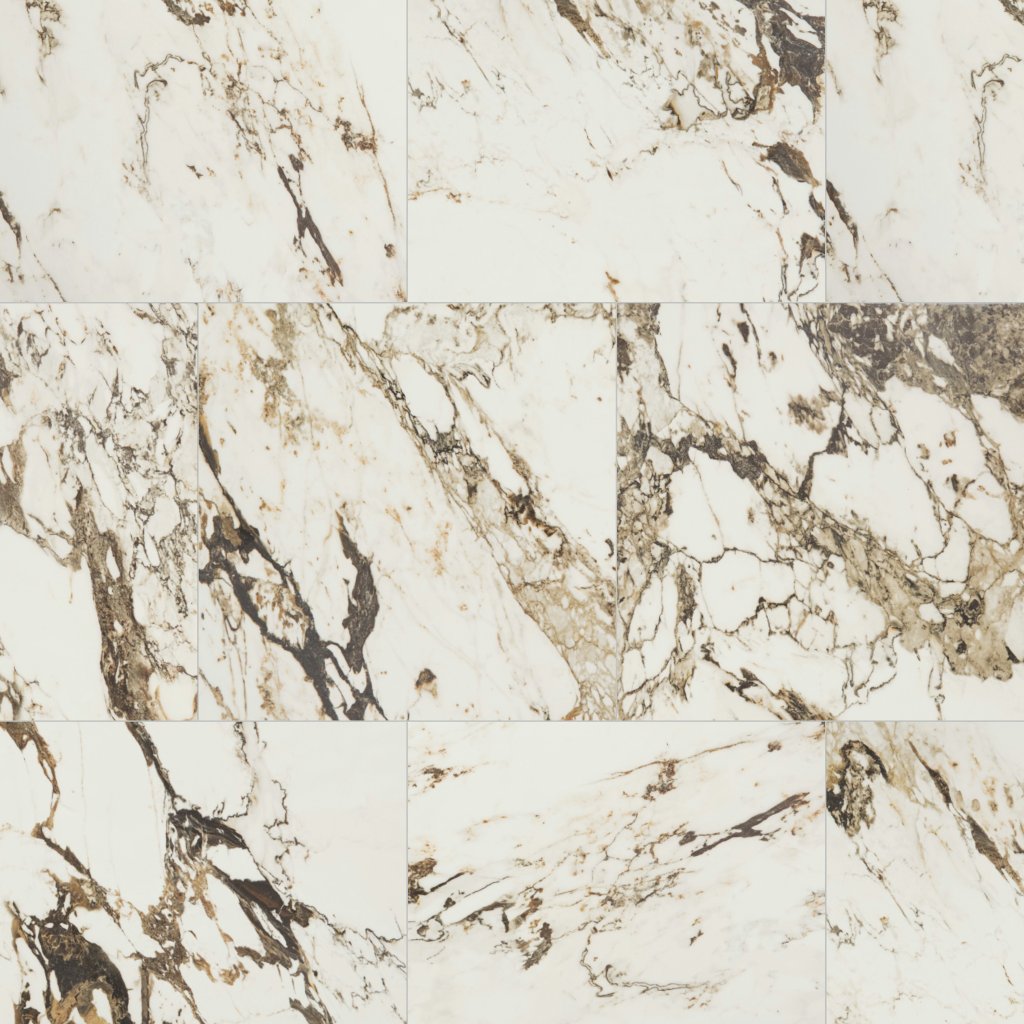 Daltile Panoramic Duet Calacatta Aries, Square, 24X24, Matte - Calacatta Aries