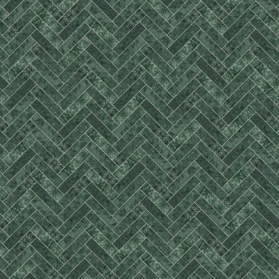 Qualis Ceramica Diosa Verde 1.25x4 Herringbone Mosaic - 11,25" x 11,37"