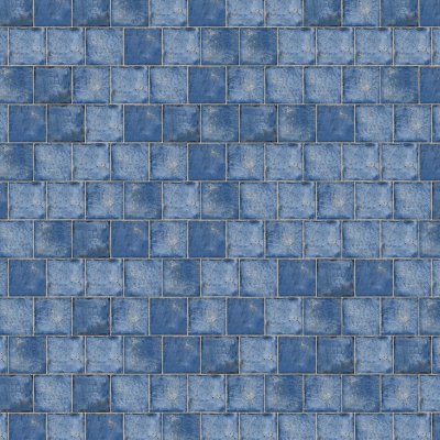 Qualis Ceramica Jamaica 5x5 Blue Gloss - Alternating 1/3
