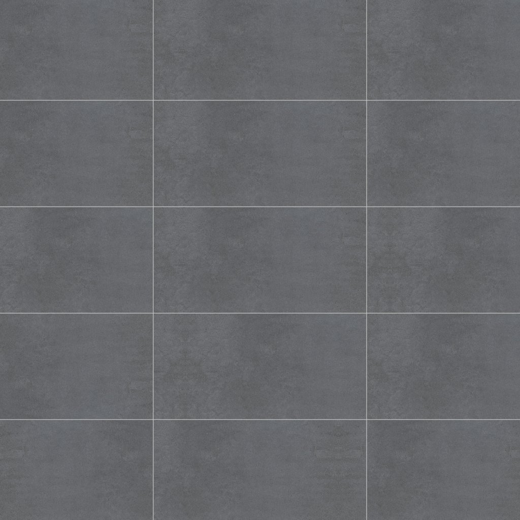 Daltile Cohesion Dark Grey, Rectangle, 12X24, Textured - Dark Grey