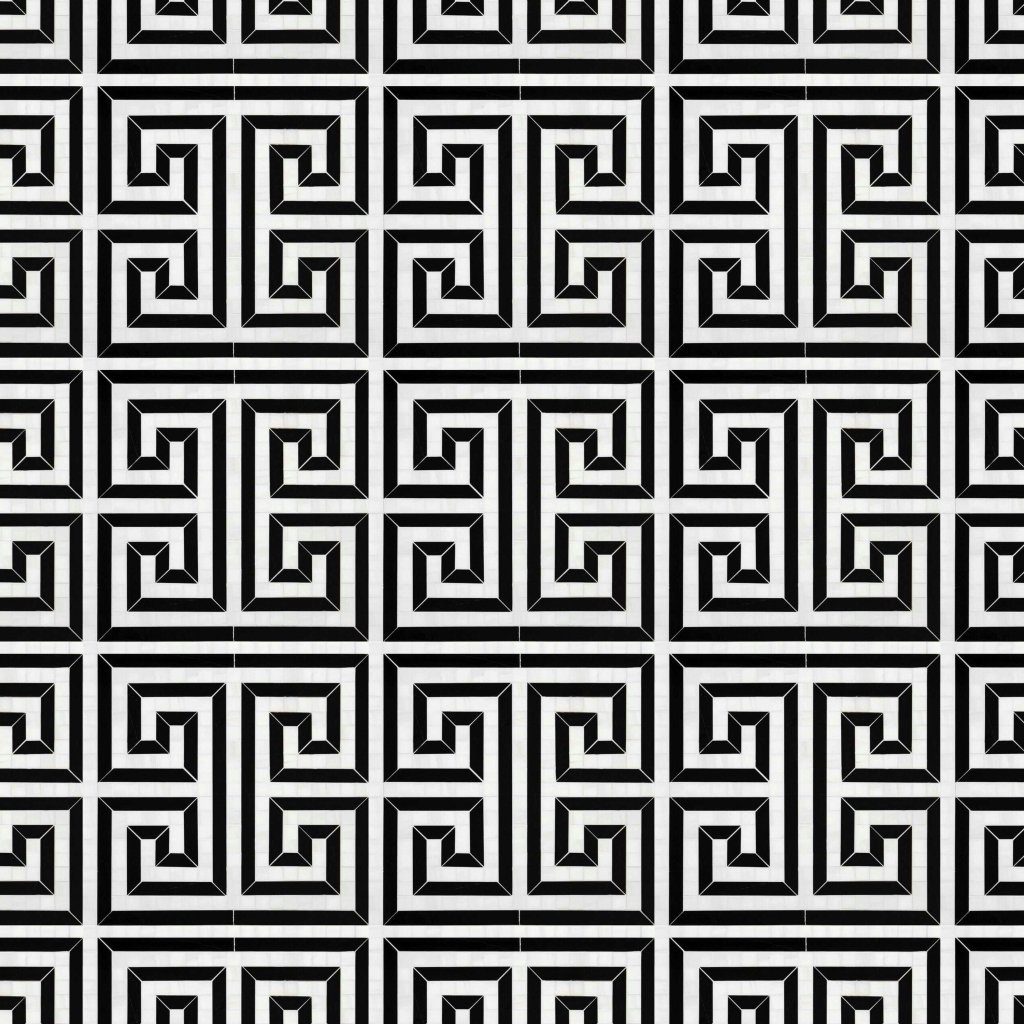 Marble Systems Dolomite, Nero Multi Finish Justinian Marble Mosaic 16x16 - Dolomite, Nero