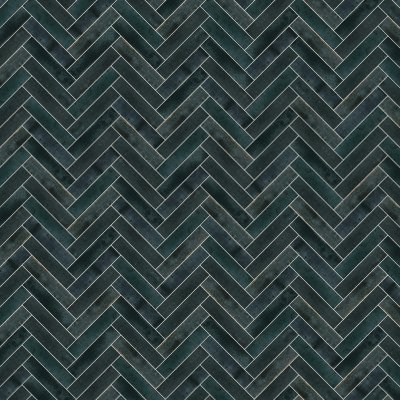 Qualis Ceramica Manhattan Tribeca Blue 2X9 - Herringbone